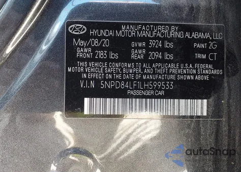 2020 Hyundai Elantra Value Edition from USA, damaged, VIN 5NPD84LF1LH599533